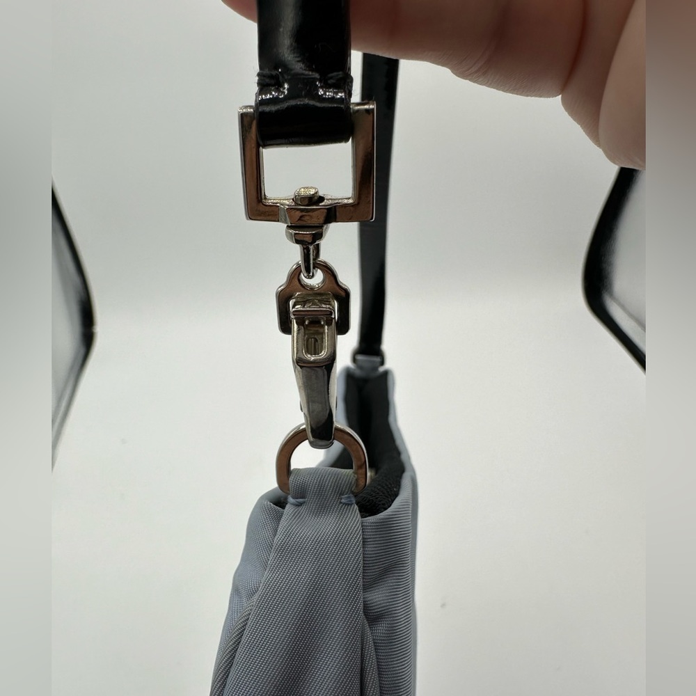 Prada Baby Blue Mini Nylon Pochette Shoulder Bag - Picture 9 of 11